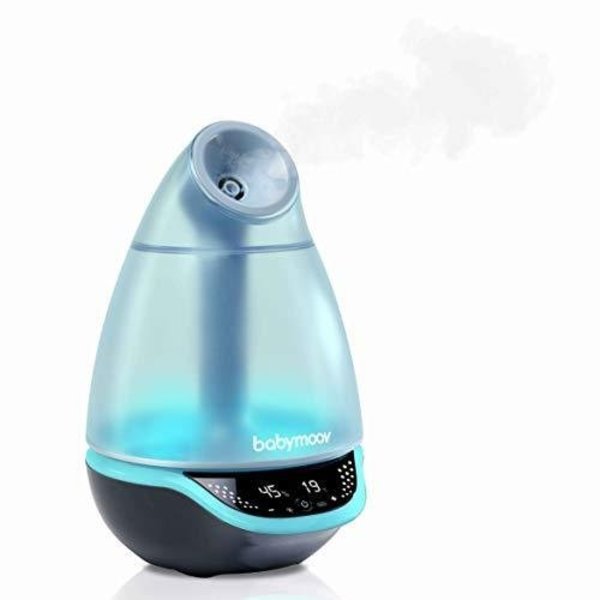 Babymoov Hygro Plus Cool Mist Humidifier | 3-in-1 Humidity Control, Multicolored Night Light & Essential Oil A047014